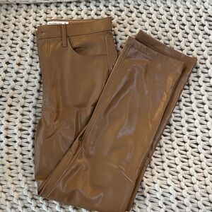 Abercrombie & Fitch Tan Faux Leather Pants